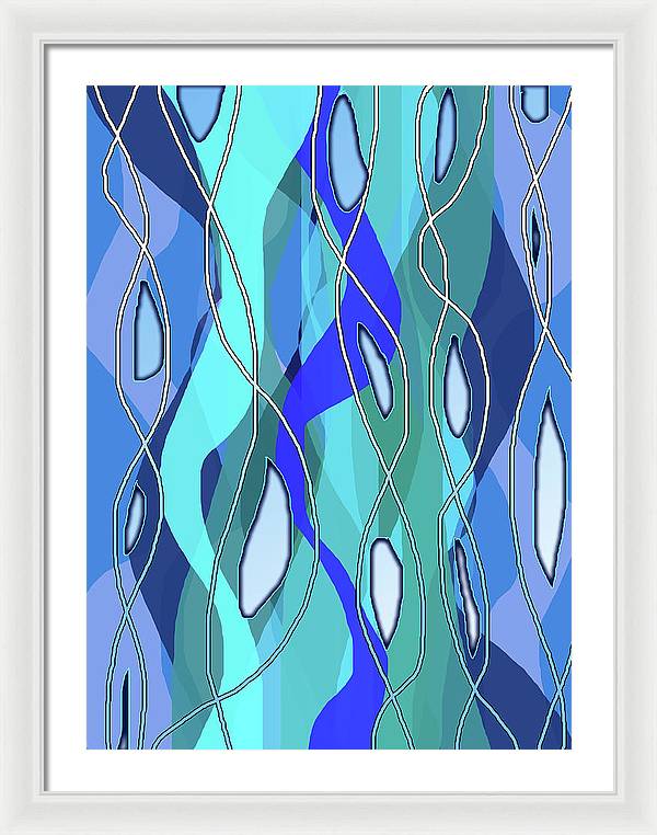 Wavy Blue - Framed Print