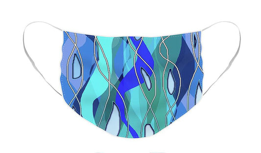 Wavy Blue - Face Mask