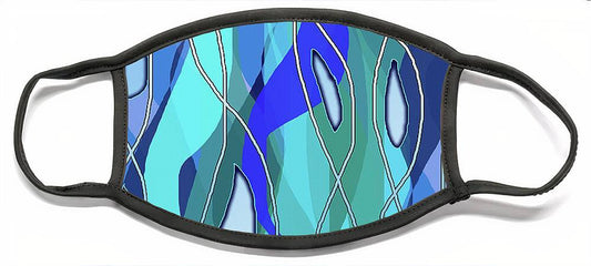 Wavy Blue - Face Mask
