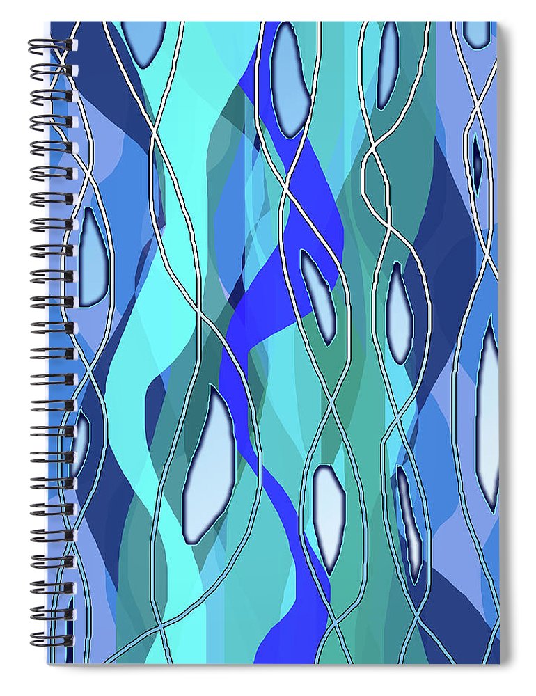 Wavy Blue - Spiral Notebook