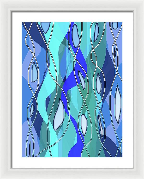 Wavy Blue - Framed Print