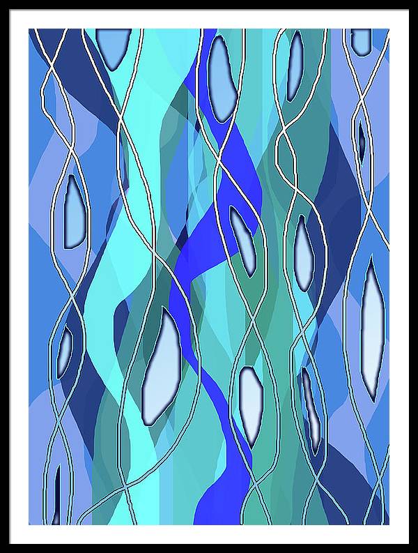Wavy Blue - Framed Print