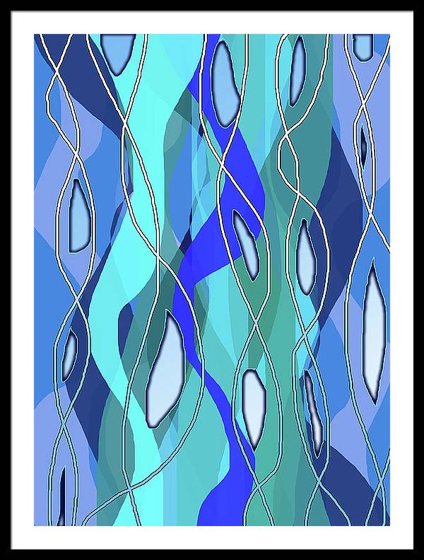 Wavy Blue - Framed Print