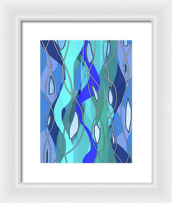 Wavy Blue - Framed Print