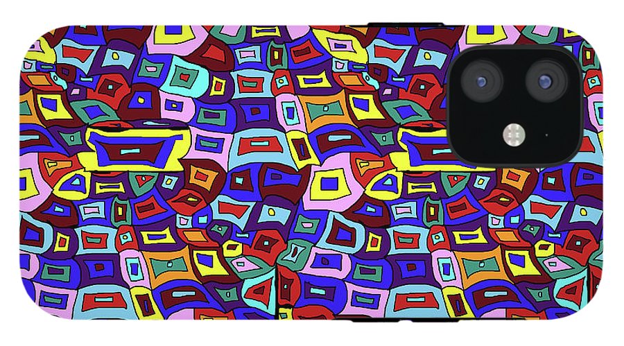 Wavy Squares Pattern - Phone Case