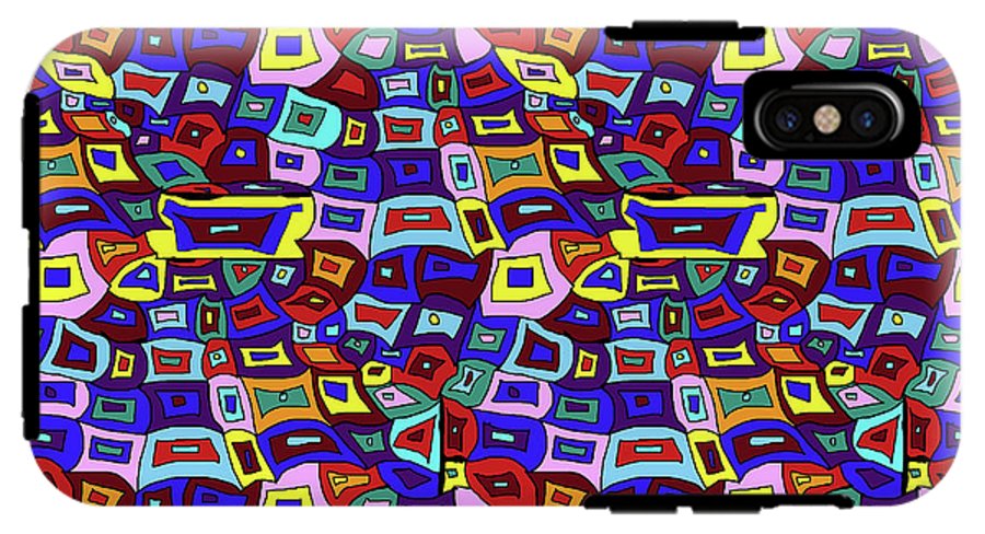 Wavy Squares Pattern - Phone Case