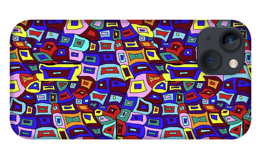 Wavy Squares Pattern - Phone Case