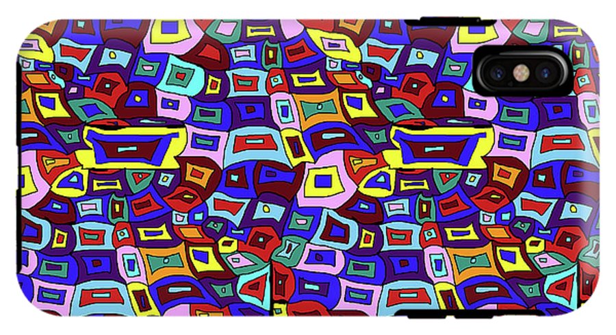 Wavy Squares Pattern - Phone Case