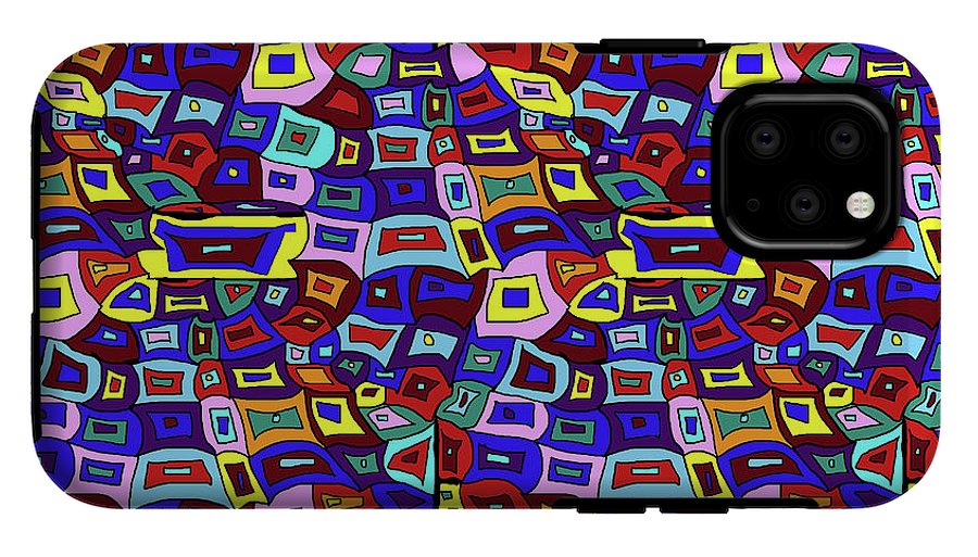 Wavy Squares Pattern - Phone Case