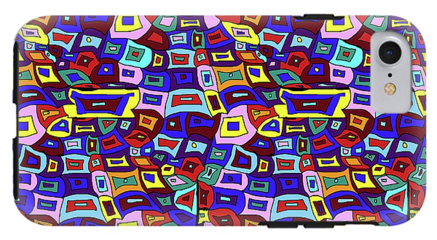 Wavy Squares Pattern - Phone Case