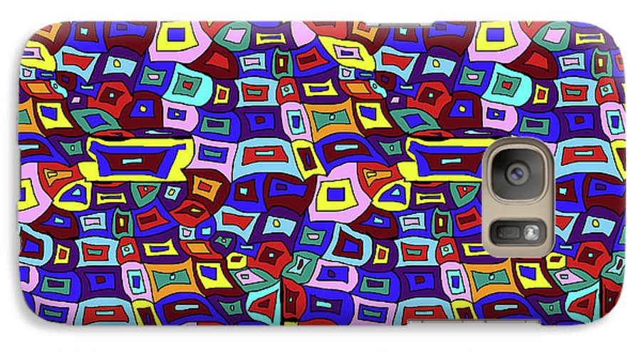 Wavy Squares Pattern - Phone Case