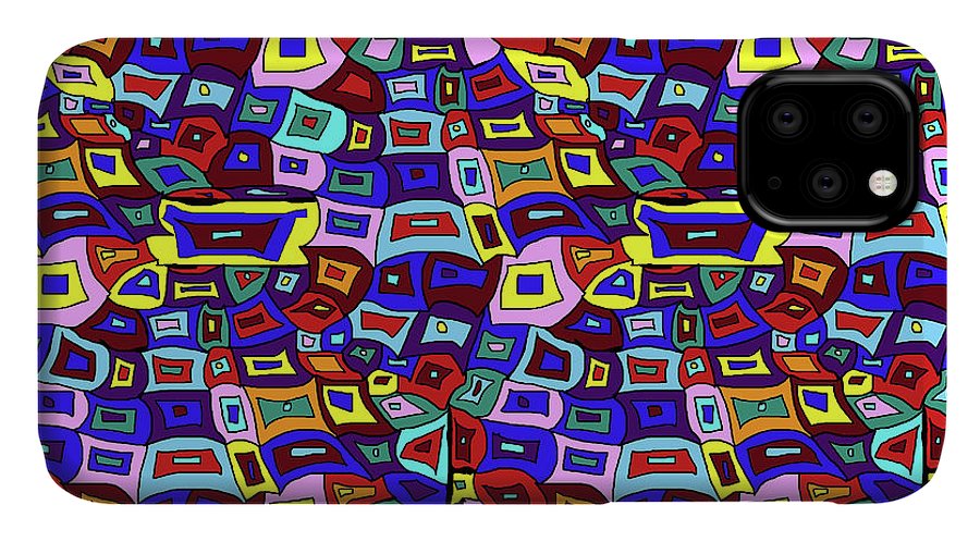 Wavy Squares Pattern - Phone Case