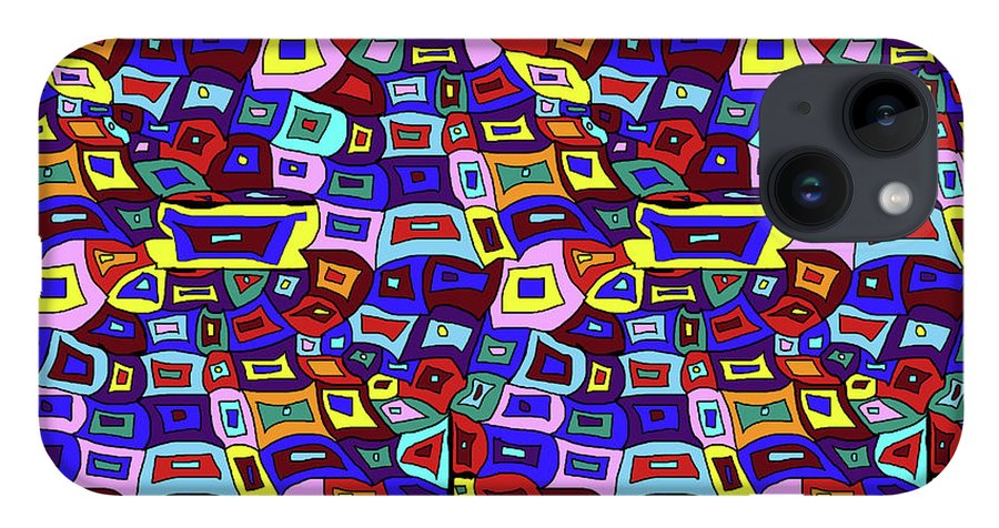 Wavy Squares Pattern - Phone Case