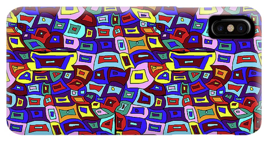 Wavy Squares Pattern - Phone Case