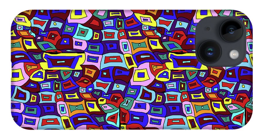 Wavy Squares Pattern - Phone Case