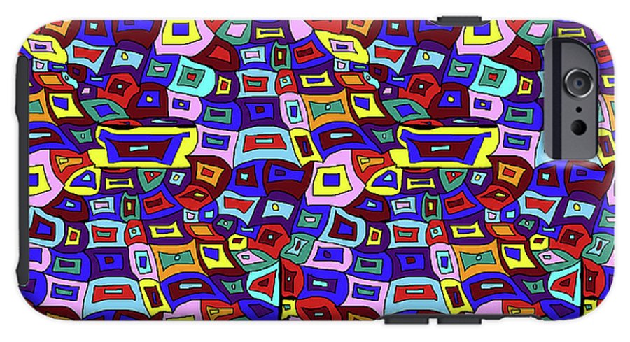 Wavy Squares Pattern - Phone Case