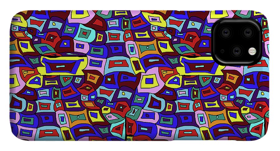 Wavy Squares Pattern - Phone Case