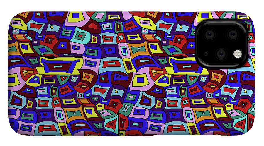 Wavy Squares Pattern - Phone Case