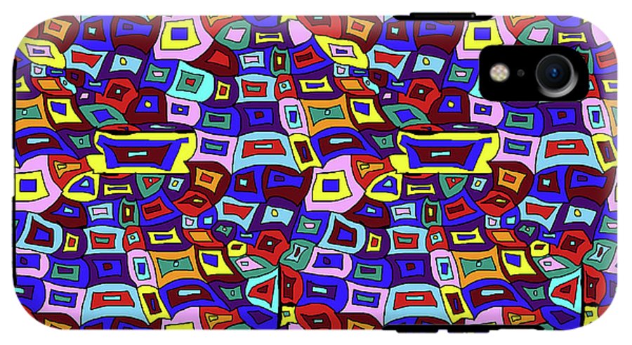 Wavy Squares Pattern - Phone Case