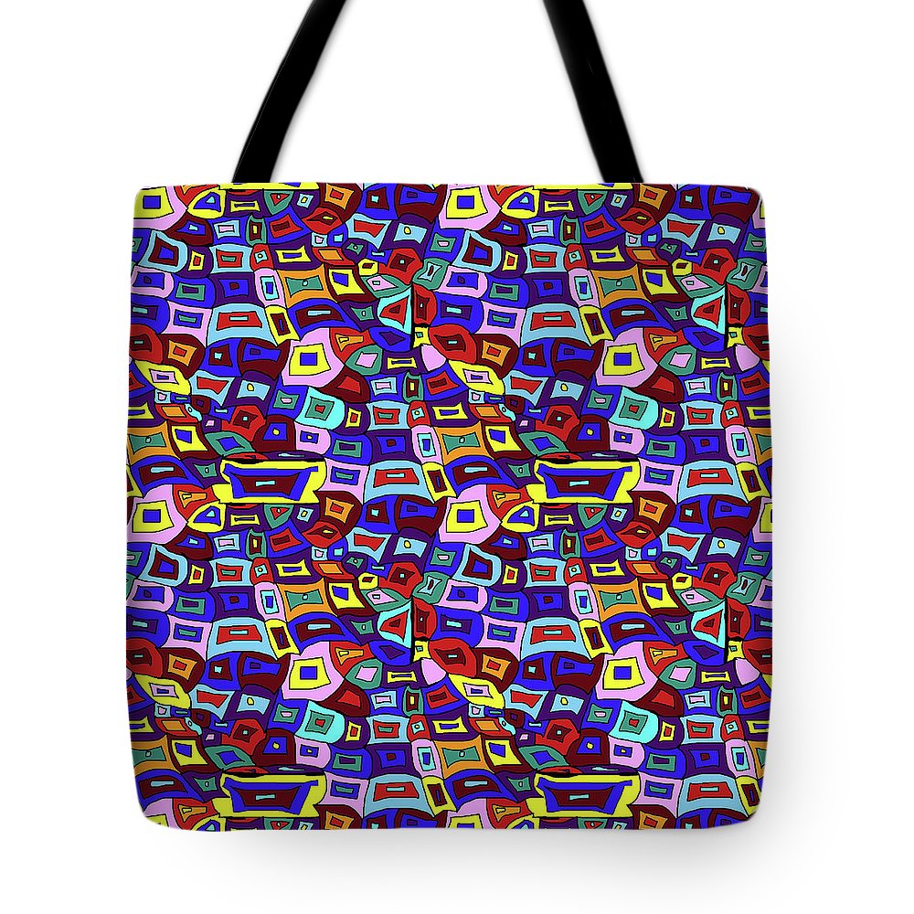 Wavy Squares Pattern - Tote Bag
