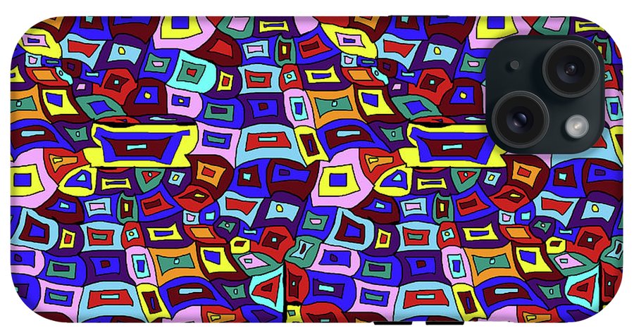 Wavy Squares Pattern - Phone Case