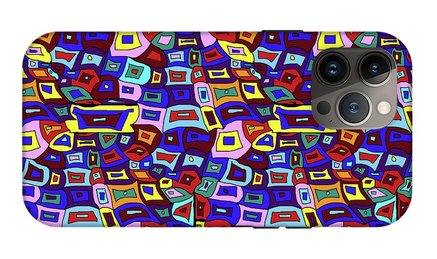 Wavy Squares Pattern - Phone Case