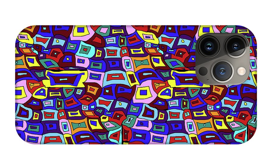 Wavy Squares Pattern - Phone Case