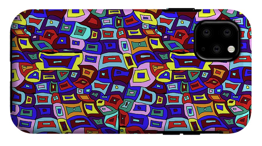 Wavy Squares Pattern - Phone Case