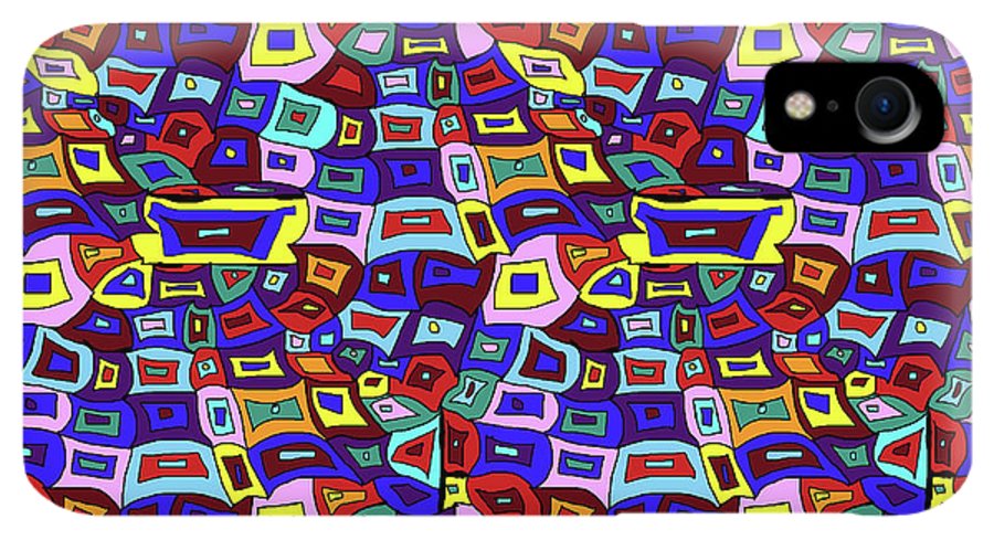 Wavy Squares Pattern - Phone Case