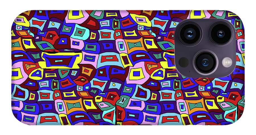 Wavy Squares Pattern - Phone Case