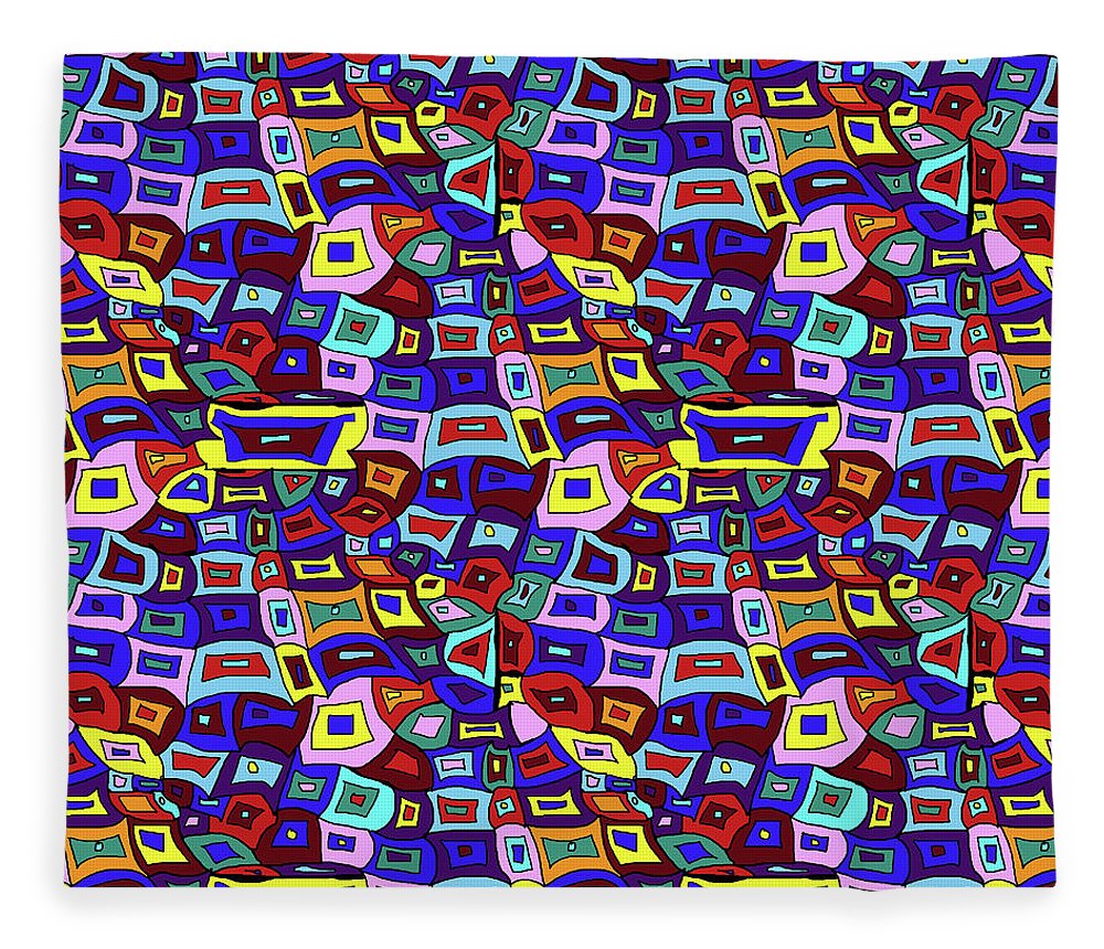 Wavy Squares Pattern - Blanket