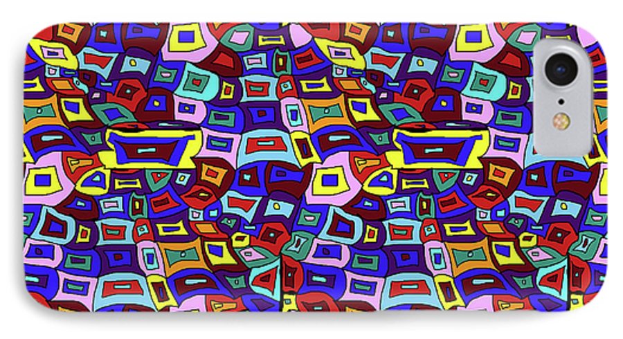 Wavy Squares Pattern - Phone Case