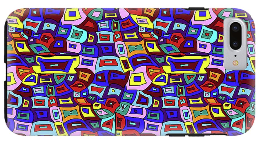 Wavy Squares Pattern - Phone Case