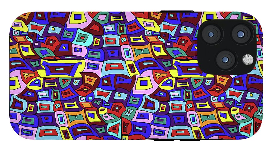 Wavy Squares Pattern - Phone Case