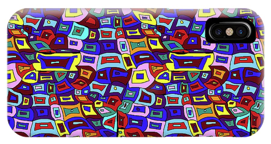 Wavy Squares Pattern - Phone Case