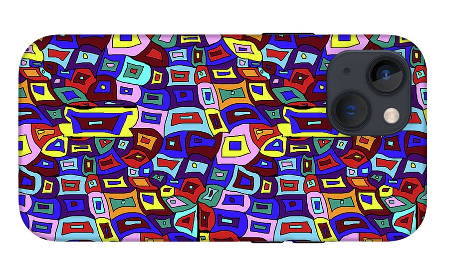 Wavy Squares Pattern - Phone Case