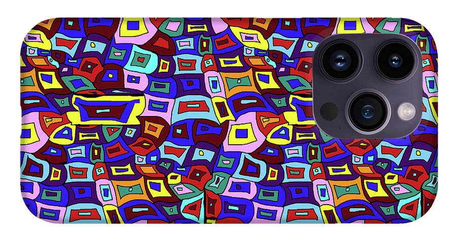 Wavy Squares Pattern - Phone Case