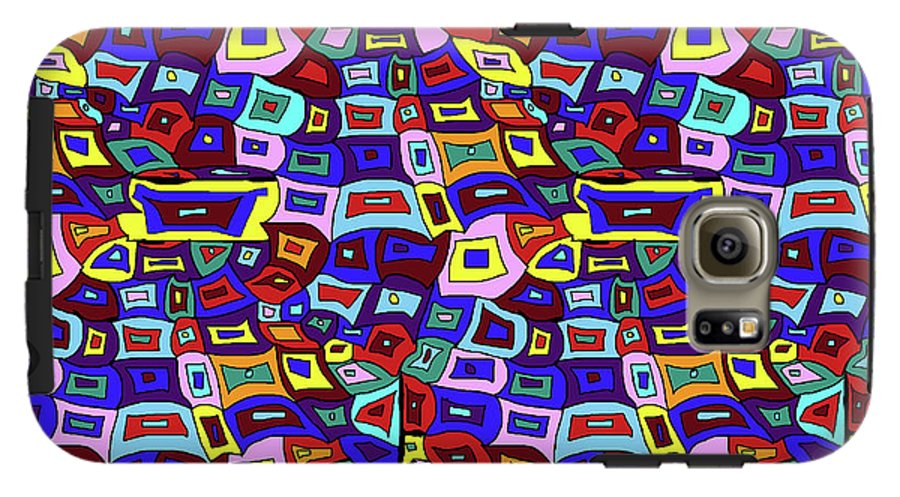 Wavy Squares Pattern - Phone Case