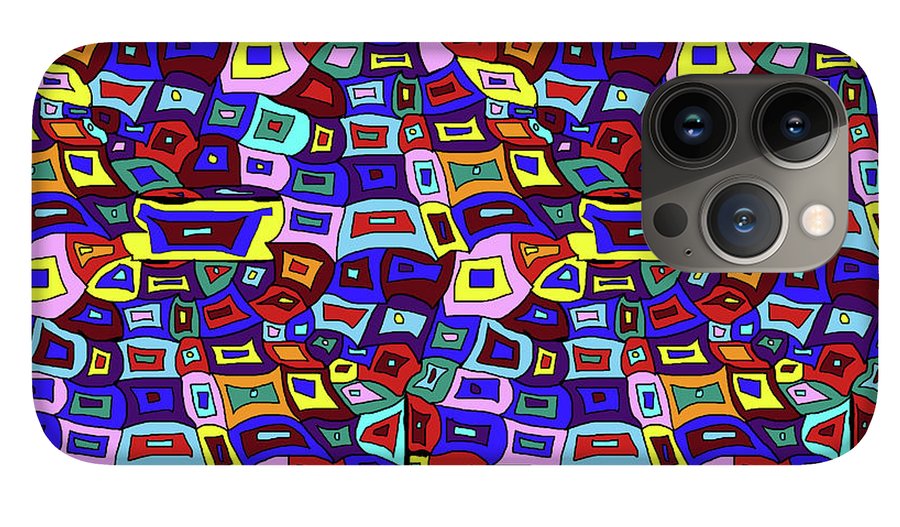 Wavy Squares Pattern - Phone Case