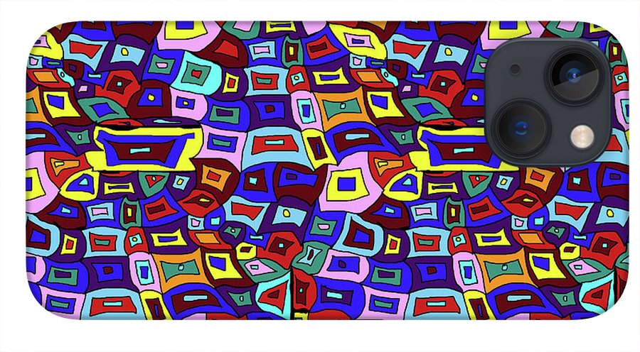 Wavy Squares Pattern - Phone Case