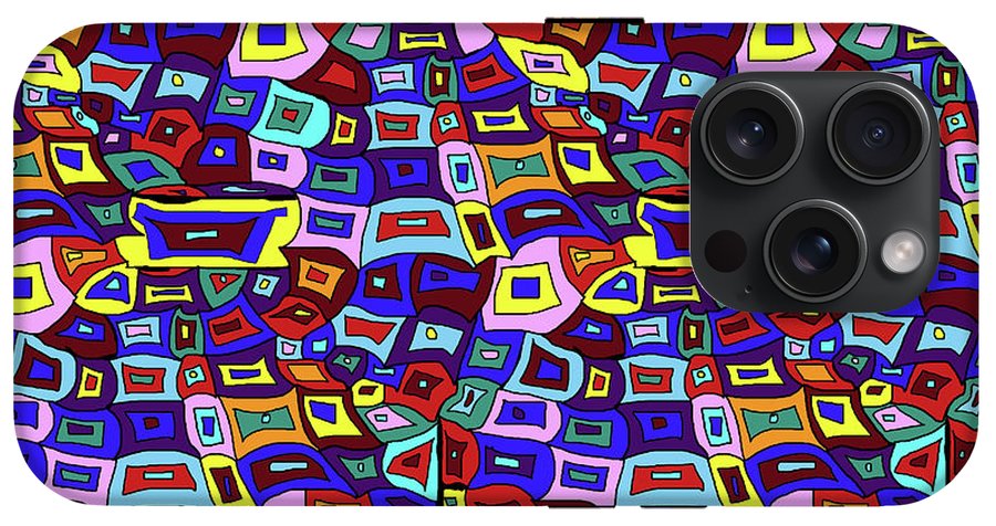 Wavy Squares Pattern - Phone Case