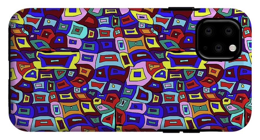 Wavy Squares Pattern - Phone Case