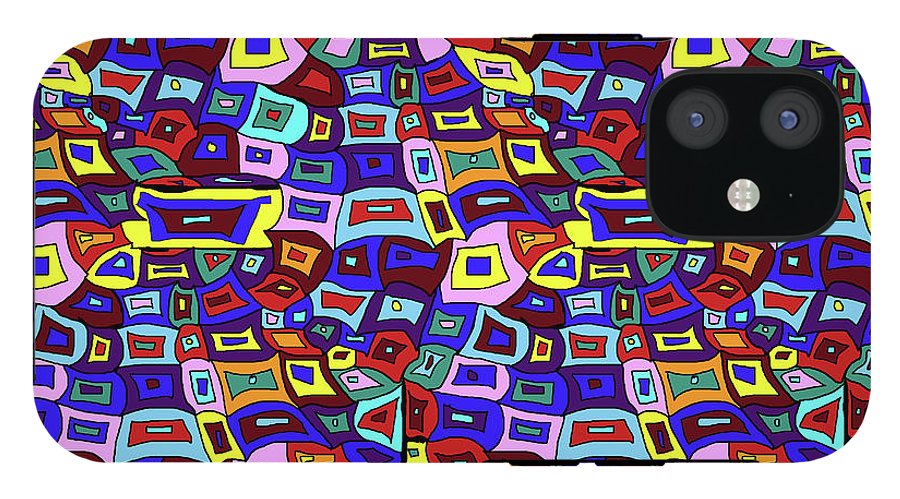 Wavy Squares Pattern - Phone Case