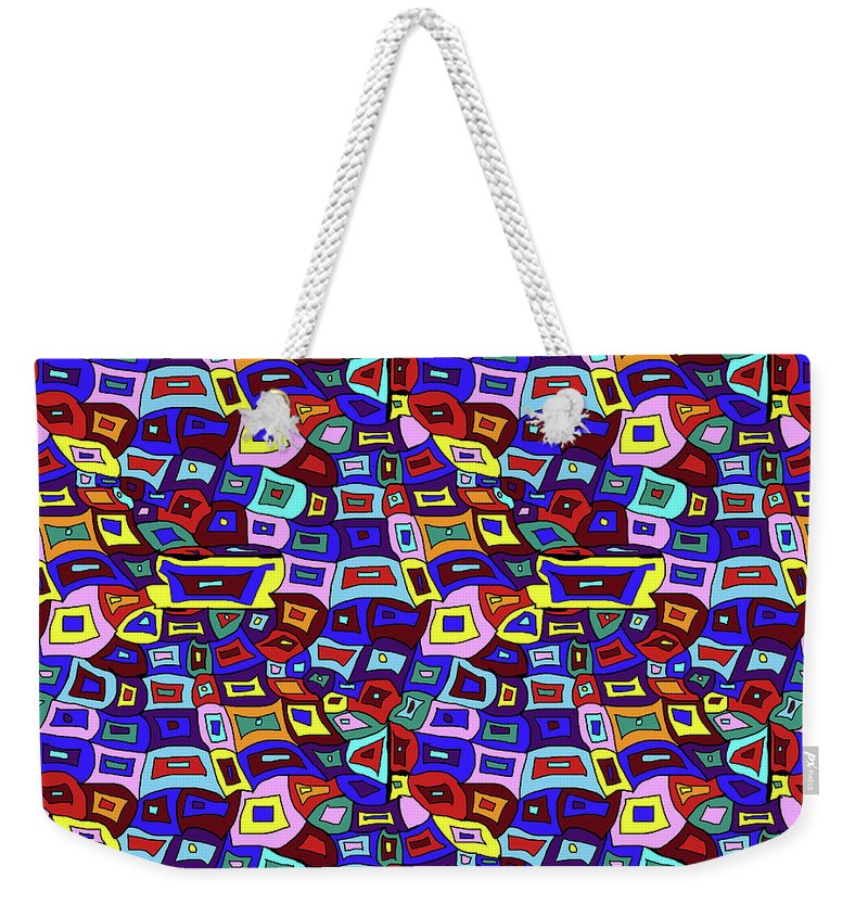Wavy Squares Pattern - Weekender Tote Bag