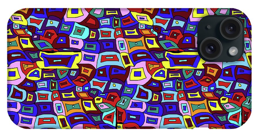 Wavy Squares Pattern - Phone Case