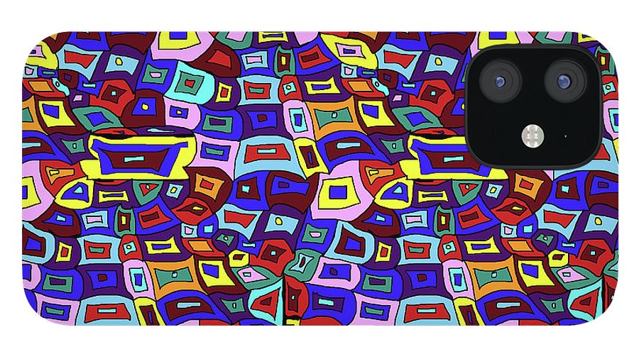 Wavy Squares Pattern - Phone Case