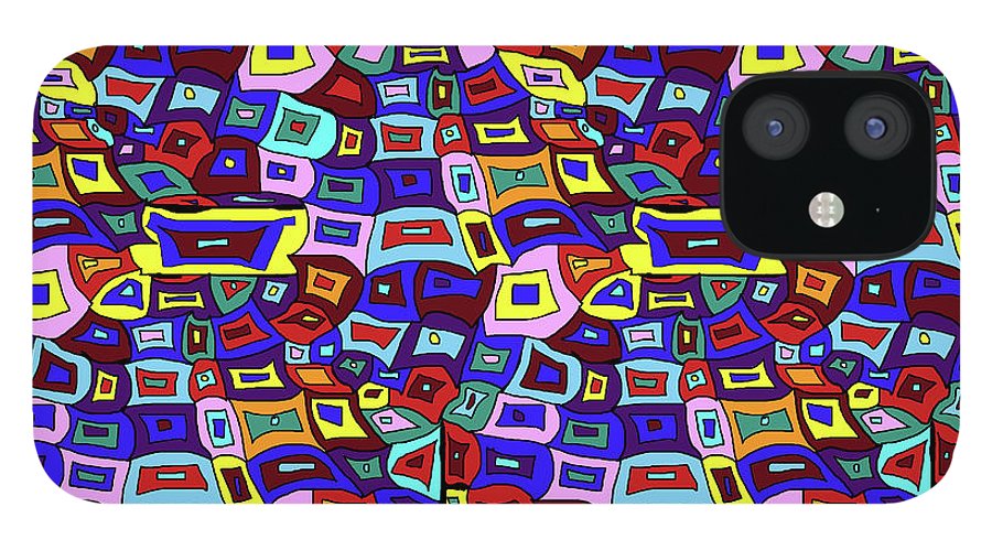 Wavy Squares Pattern - Phone Case