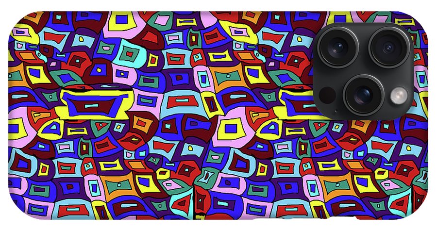 Wavy Squares Pattern - Phone Case