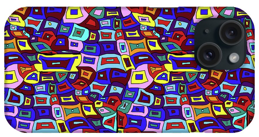 Wavy Squares Pattern - Phone Case