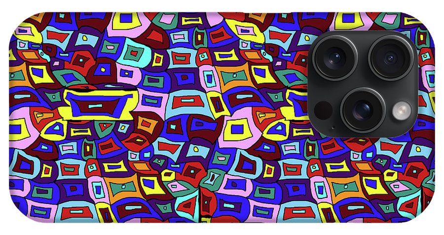 Wavy Squares Pattern - Phone Case